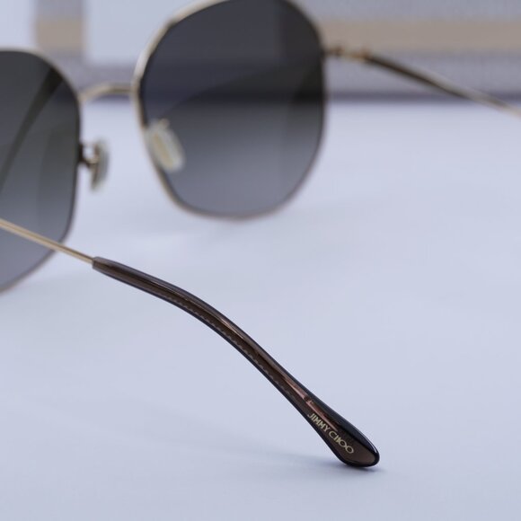 Jimmy Choo ASTRA/F/SK 0000 HA Geometric Sunglasses - Gold/Brown - Picture 9 of 10